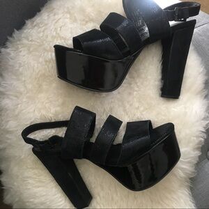 Jeffrey Campbell Black Platform Heels